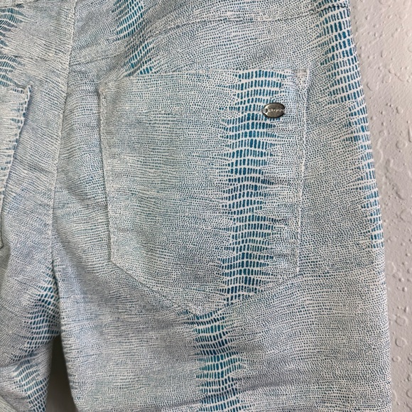 Bevy Flog Shely Aqua Blue 24 snake print high rise Drawstring‎ Women's Pants NWT - Picture 10 of 11